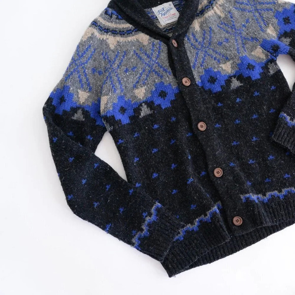 TopMan Black and Blue Knit Cardigan  ~Medium - Picture 12 of 14